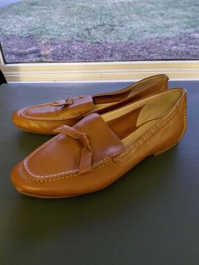 Cole Haan Grandseries Brown Nutmeg Flats W/Tie Accent Slip On Comfy Casual